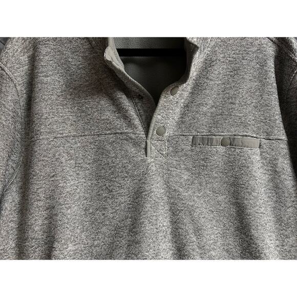 Eddie Bauer Grey snap Fleece lined pullover jacket size XXL Outdoor sporty Chore - Picture 4 of 5